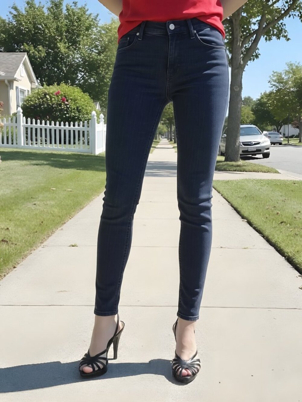 NWOT Juicy Couture Dark Indigo Straight Leg Stretch Jeans